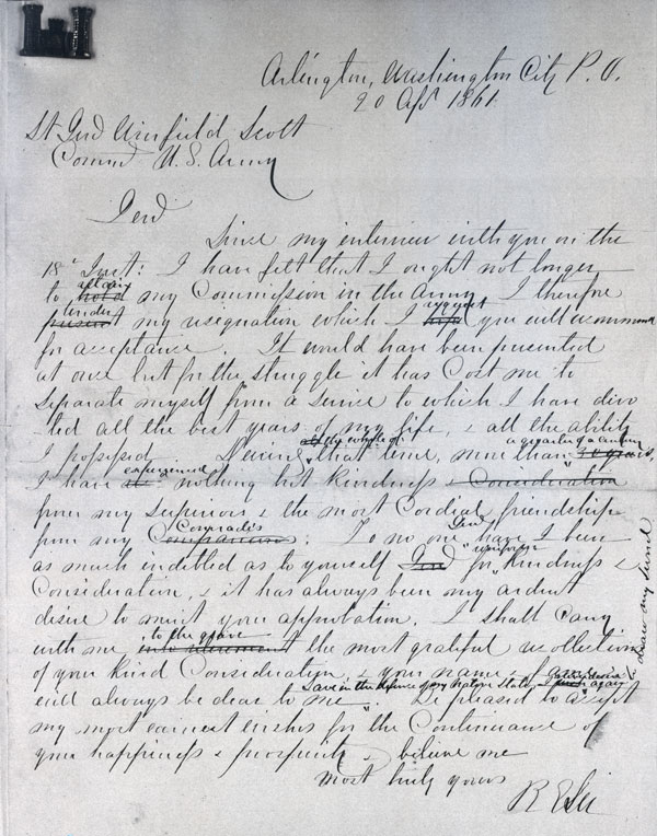 Robert E. Lee resignation letter